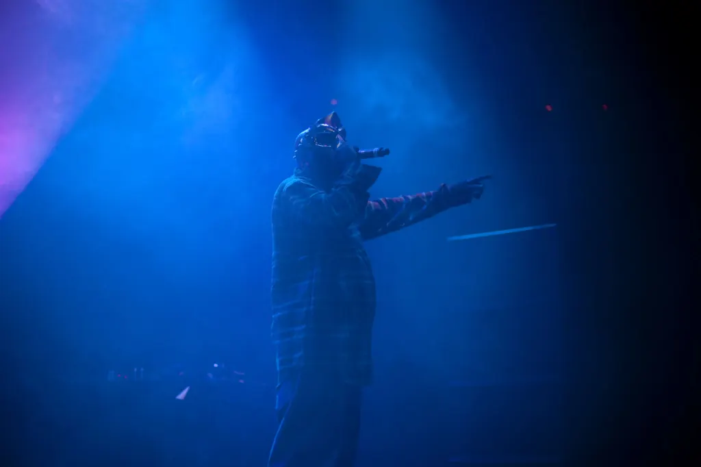MF DOOM performing at the Roundhouse, London